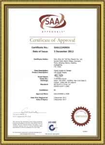 SAA certificate
